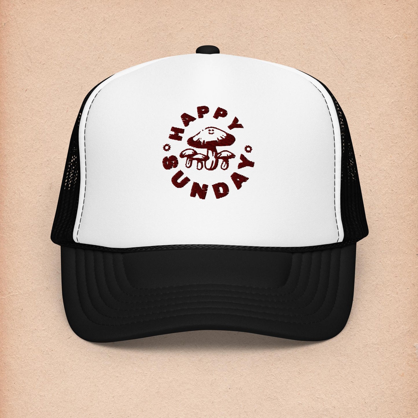 Happy Sunday Foam trucker hat (black)